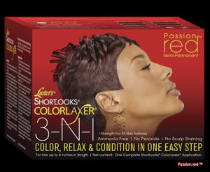 Pink Shortlooks 3-N-1 Colour Relaxer Kit Passion Red