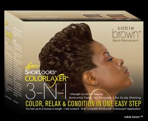 Pink Shortlooks 3-N-1 Colour Relaxer Kit Sable Brown